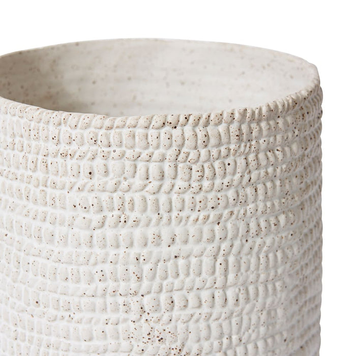 Aurora Cylinder Vase - White, 26cm (H)