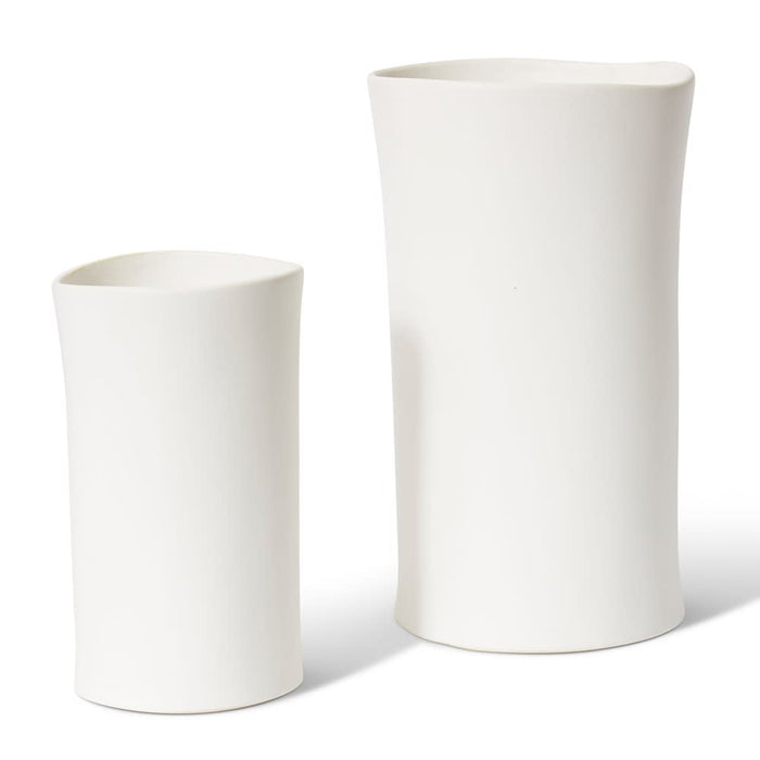 Nakano Tall Vase - White, 21cm (H)