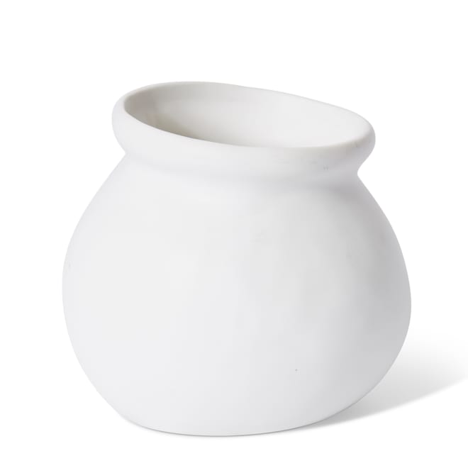 Nakano Round Vase - White, 13cm (H)