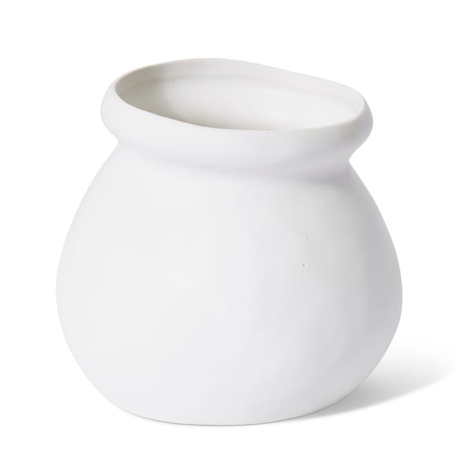 Nakano Round Vase - White, 17cm (H)