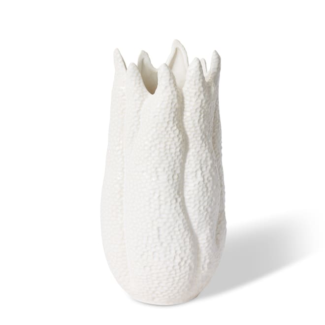 Sekani Vase - White, 38cm (H)