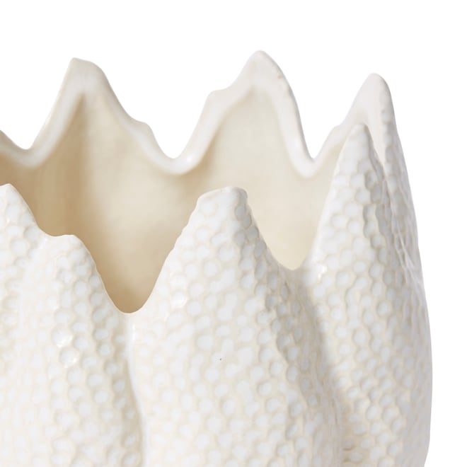 Sekani Pot - White, 16cm (H)