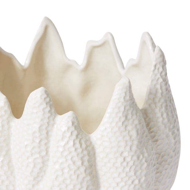 Sekani Pot - White, 22cm (H)