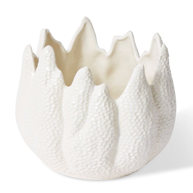 Sekani Pot - White, 22cm (H)