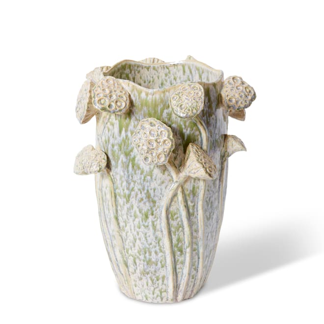 Sueko Lotus Vase - Soft Green, 35cm (H)