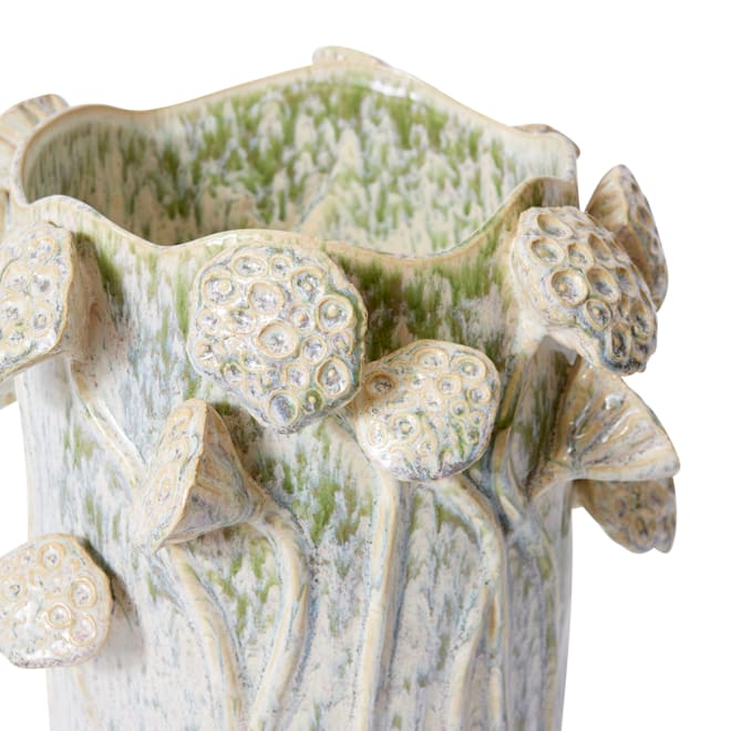 Sueko Lotus Vase - Soft Green, 43cm (H)