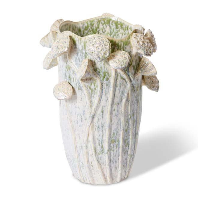 Sueko Lotus Vase - Soft Green, 43cm (H)