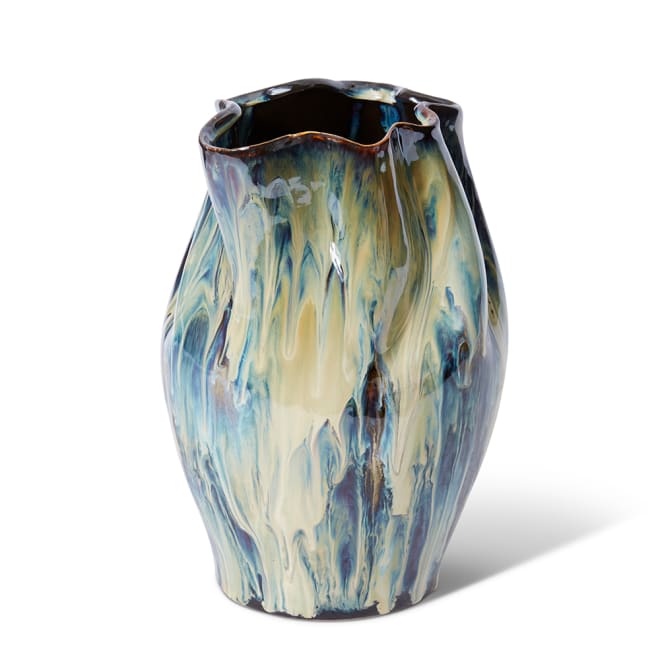 Sueko Vase - Blue Beige, 30cm (H)