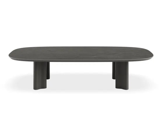Vela Coffee Table - Outdoor - Charcoal - Basalt Ceramic Top, 150cm W