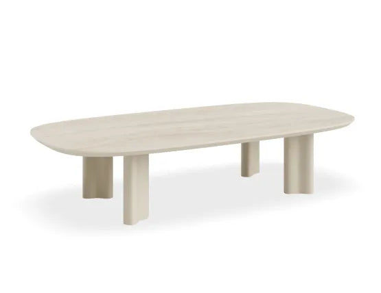 Vela Coffee Table - Outdoor - latte - Dune Ceramic Top, 150cm W