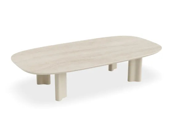Vela Coffee Table - Outdoor - latte - Dune Ceramic Top, 150cm W