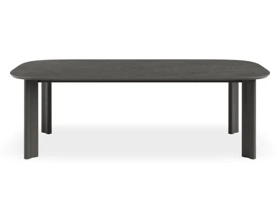 Vela Dining Table 240cm - Outdoor - Charcoal - Basalt Ceramic Top
