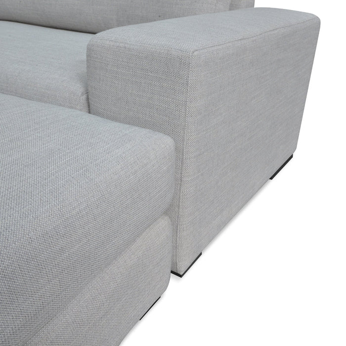 CLC802 3 Seater Sofa With Chaise - Light Texture Grey