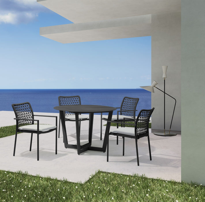 Verona Round Outdoor Dining Table - Charcoal