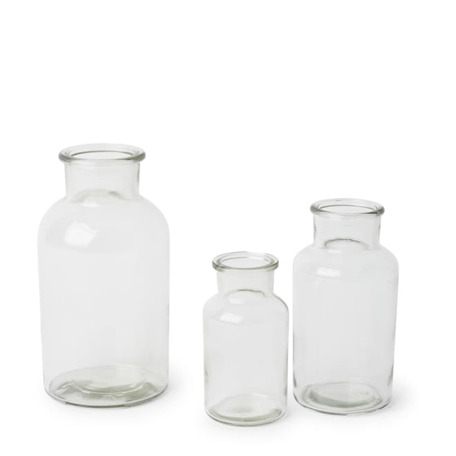 Milk Bottle - Clear, 14cm (H)