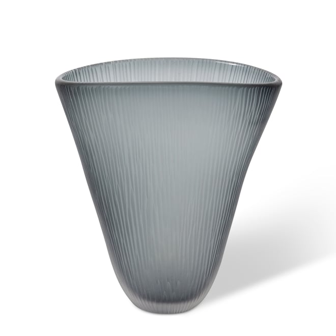 Lona Vase - Smoke Grey, 30cm (H)
