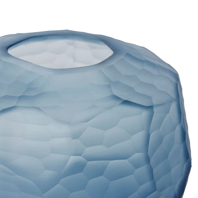 Rufus Round Vase - Ink Blue, 15cm (H)