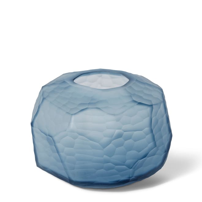 Rufus Round Vase - Ink Blue, 15cm (H)