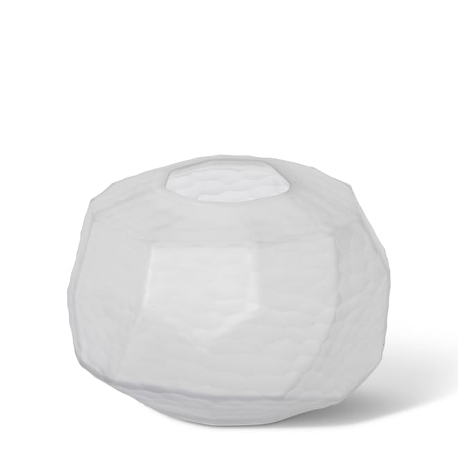 Rufus Round Vase - Frosted White, 15cm (H)