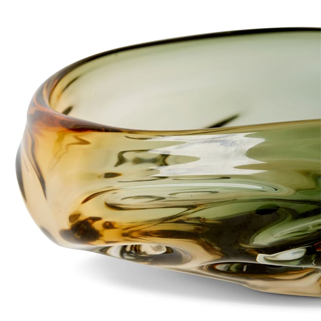 Josiah Bowl - Amber/Black, 13cm (H)