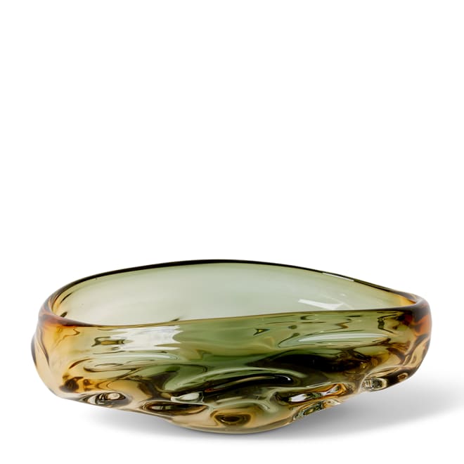 Josiah Bowl - Amber/Black, 13cm (H)