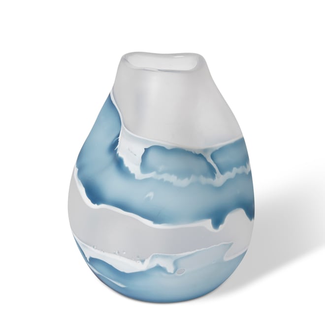 Zaida Vase - Blue/White, 26cm (H)