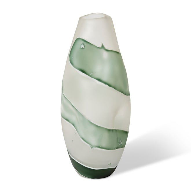 Zaida Vase - Sage/White, 44cm (H)