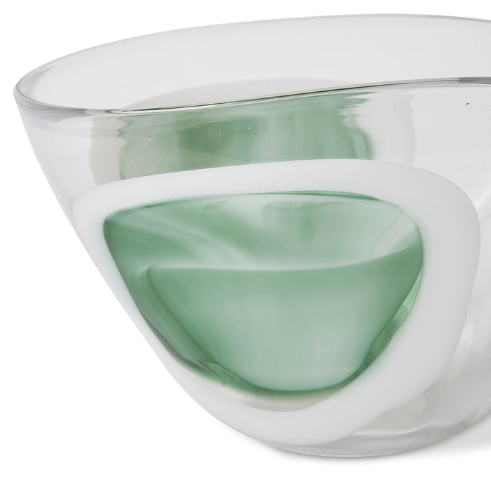 Carina Bowl - Sage/Clear, 19cm (H)