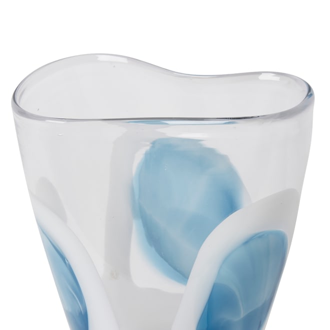 Carina Vase - Blue/Clear, 23cm (H)