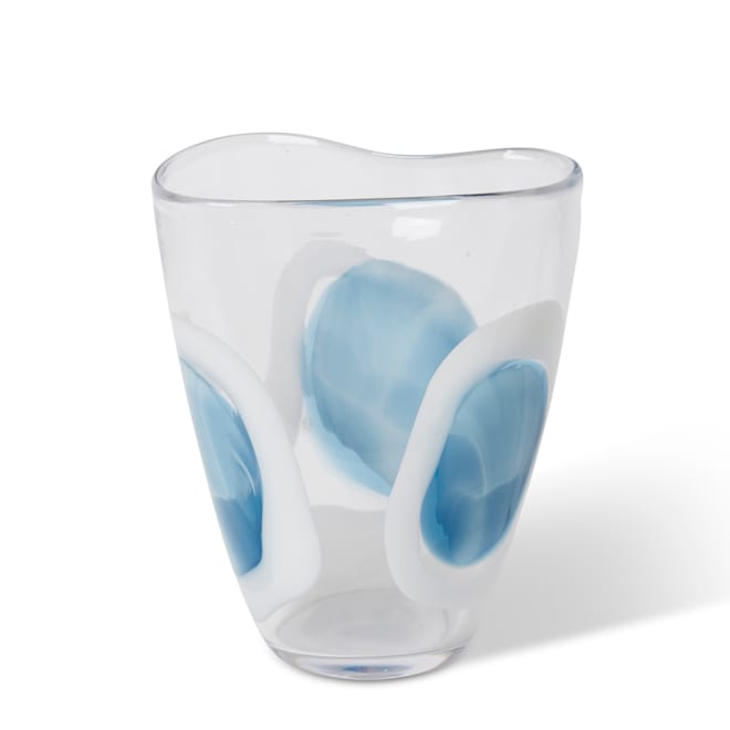 Carina Vase - Blue/Clear, 23cm (H)
