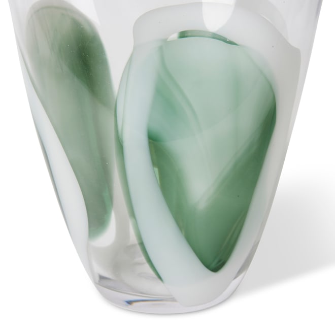 Carina Vase - Sage/Clear, 23cm (H)