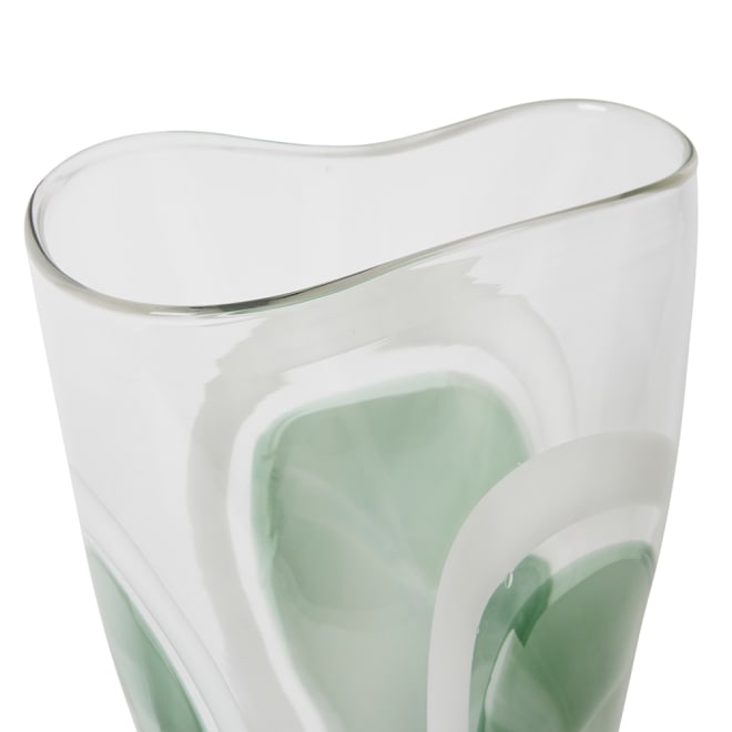 Carina Vase - Sage/Clear, 36cm (H)