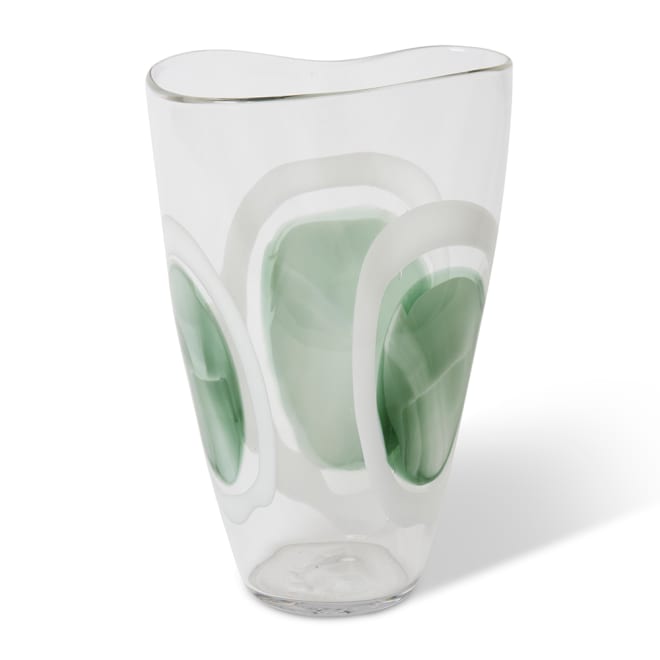 Carina Vase - Sage/Clear, 36cm (H)