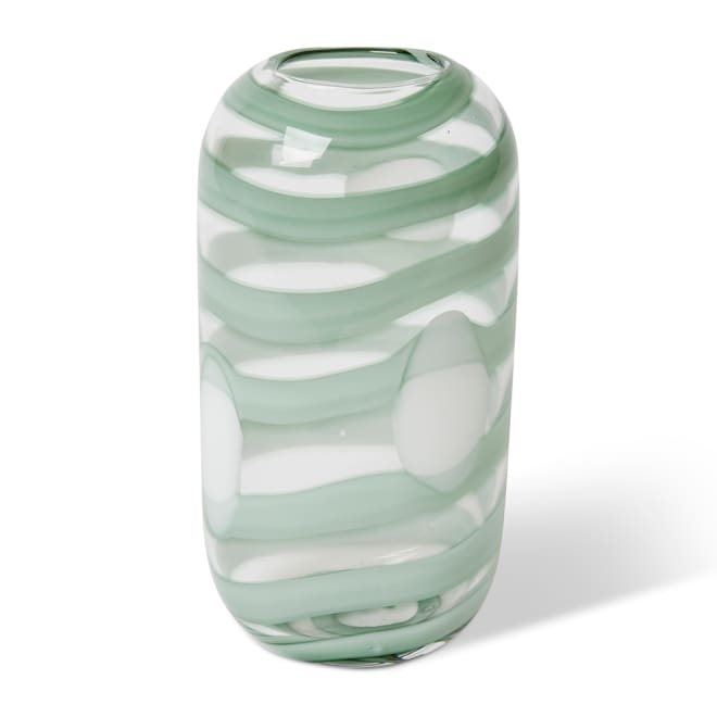 Belle Vase - Sage/Clear, 33cm (H)