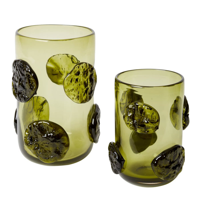 Mansa Vase - Green/White, 27cm (H)
