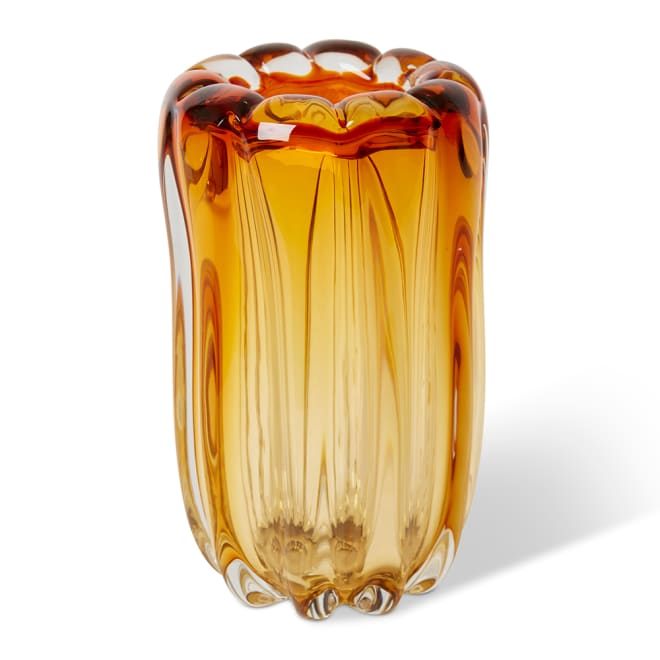 Thandie Tall Vase - Amber, 26cm (H)