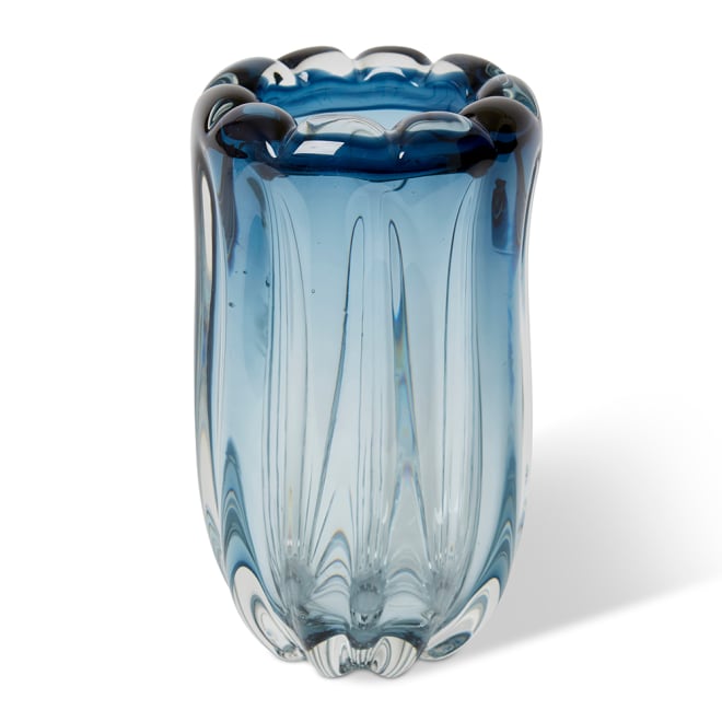 Thandie Tall Vase - Blue, 26cm (H)