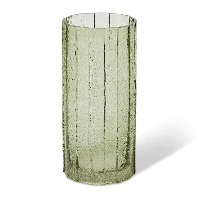 Samara Tall Vase - Green, 25cm (H)