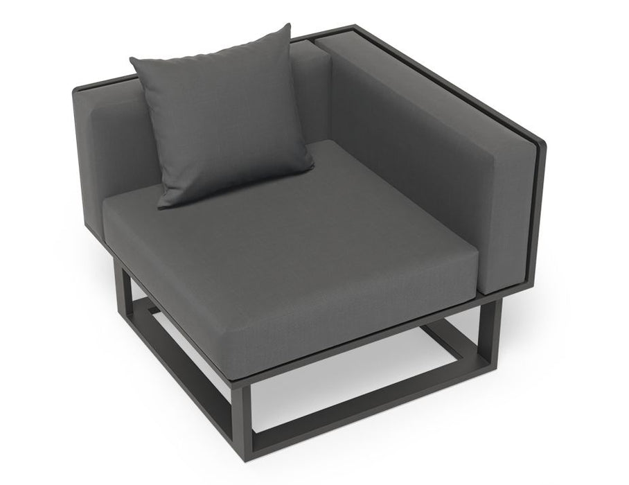 Vivara Sofa - Charcoal - Modular Section D - Corner