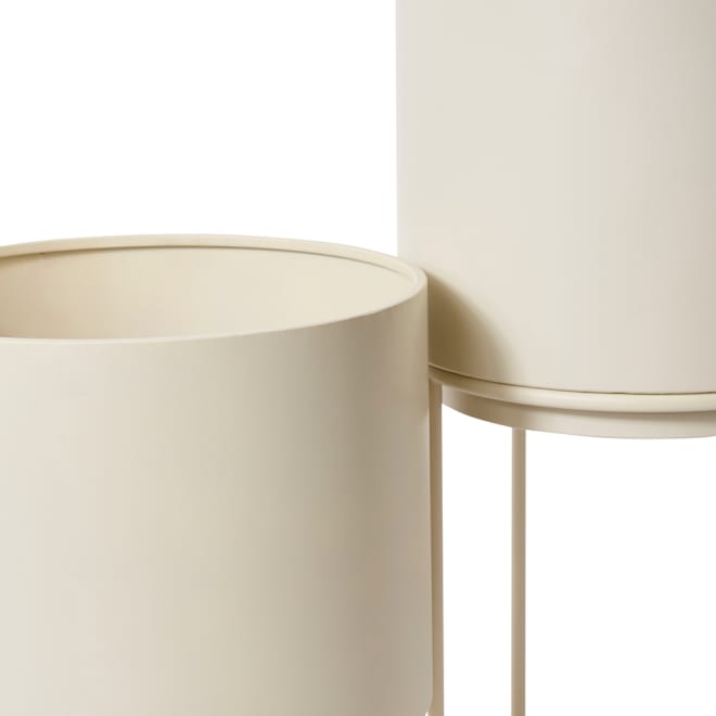 Gunner Planter with Stand Set 2 - Beige, 56cm (H)