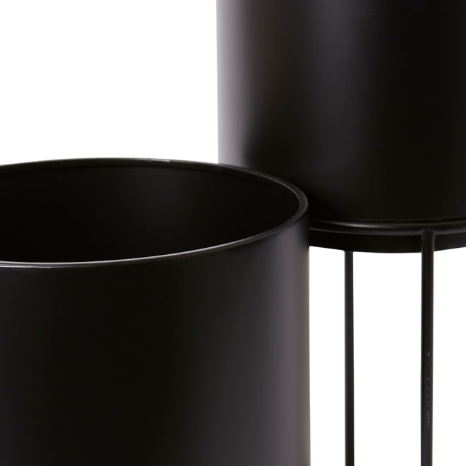 Gunner Planter with Stand Set 2 - Black, 56cm (H)