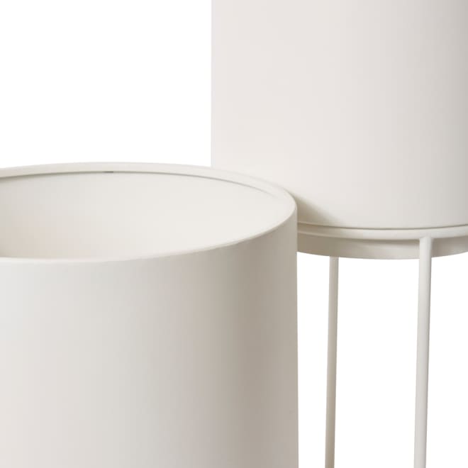 Gunner Planter with Stand Set 2 - White, 56cm (H)