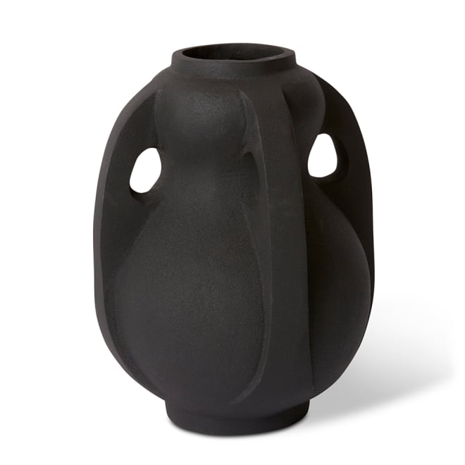 Rhodes Vase - Black, 27cm (H)