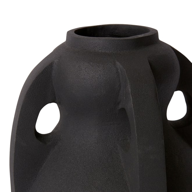 Rhodes Vase - Black, 27cm (H)