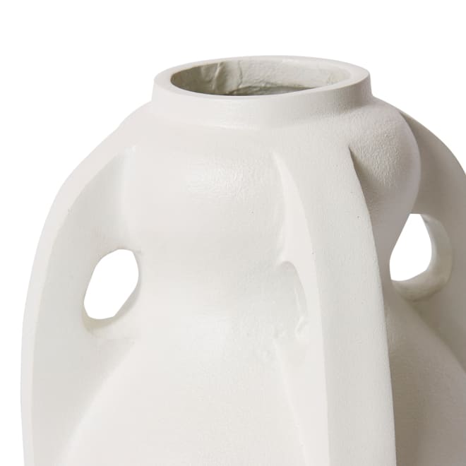 Rhodes Vase - White, 27cm (H)