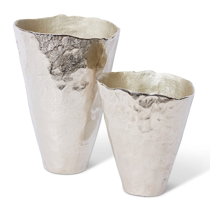 Kahari Vase - Nickel, 38cm (H)