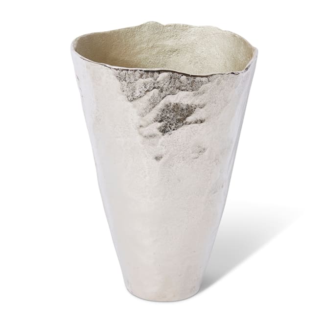 Kahari Vase - Nickel, 38cm (H)