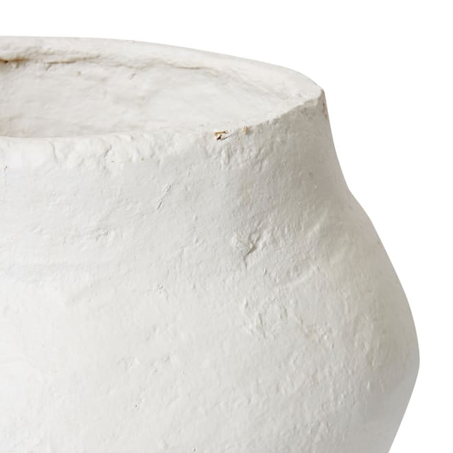 Johan Paper Mache Vessel - White, 29cm (H)