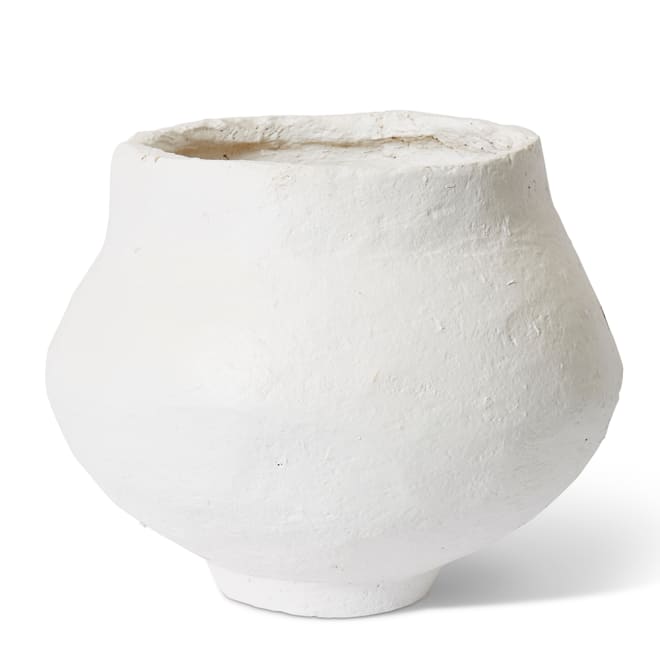 Johan Paper Mache Vessel - White, 29cm (H)