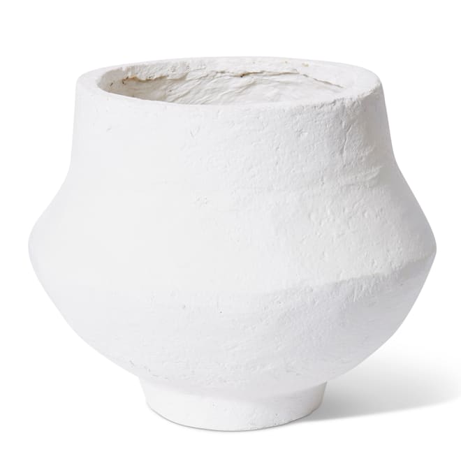 Johan Paper Mache Vessel - White, 39cm (H)